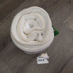 Pr Fleece No Bow Leg Wraps *gc, older?, clean, pilly, mnr stains, hair