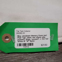 Memory Foam Half Pad *vgc, clean, mnr stains, pills, puckers, dingy, warped?, v. mnr hair
