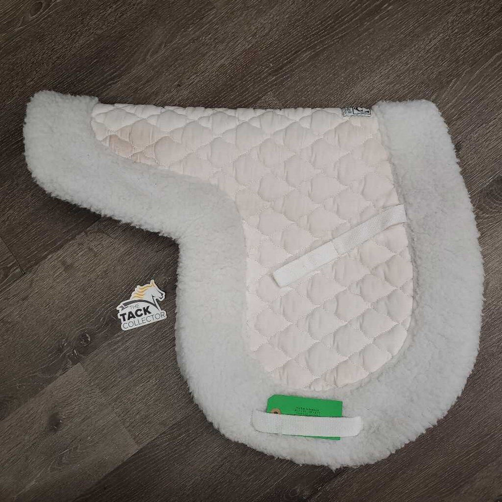 Fitted Quilt Hunter Saddle Pad, fleece edge *gc, clean, stains, clumpy, dingy, puckered, pills, holes, mnr hair