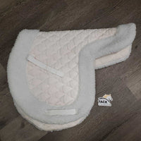 Fitted Quilt Hunter Saddle Pad, fleece edge *gc, clean, stains, clumpy, dingy, puckered, pills, holes, mnr hair
