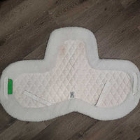 Fitted Quilt Hunter Saddle Pad, fleece edge *gc, clean, stains, clumpy, dingy, puckered, pills, holes, mnr hair
