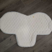 Fitted Quilt Hunter Saddle Pad, fleece edge *gc, clean, stains, clumpy, dingy, puckered, pills, holes, mnr hair
