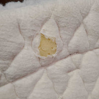 Fitted Quilt Hunter Saddle Pad, fleece edge *gc, clean, stains, clumpy, dingy, puckered, pills, holes, mnr hair
