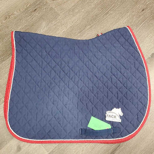 Quilt Jumper Saddle Pad, 1x piping *gc, clean, faded, mnr hair, stains, puckers, residue