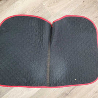 Quilt Jumper Saddle Pad, 1x piping *gc, clean, faded, mnr hair, stains, puckers, residue