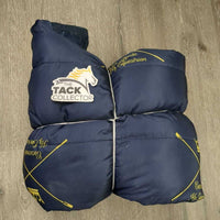 80g Stall Sheet, fleece collar, 0 legs/tail *vgc, clean, mnr snags, rubs, threads, hair, holes