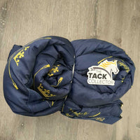 80g Stall Sheet, fleece collar, 0 legs/tail *vgc, clean, mnr snags, rubs, threads, hair, holes