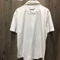 MENS Townend SS MENS Show Shirt, button collar *gc, older, crinkled, stained collar edge, seam puckers
