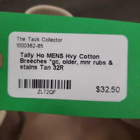 MENS Hvy Cotton Breeches *gc, older, mnr rubs & stains
