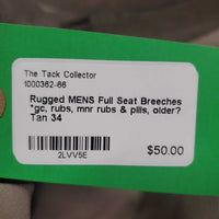 MENS Full Seat Breeches *gc, rubs, mnr rubs & pills, older?
