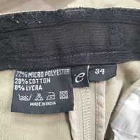 MENS Riding Breeches *gc/fair, seam puckers, torn ankle edges, older, v.rubbed & pilly, pulled waist seam, pilly waist
