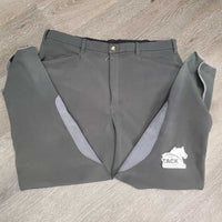 MENS Breeches *gc/fair, faded, snags, discolored, v.pilly waist, v.torn ankles, seam puckers
