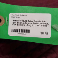 Quilt Baby Saddle Pad *gc, clean, pills, mnr faded, residue, hair, puckers
