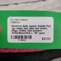 Quilt Jumper Saddle Pad *gc, clean, hair, pills, mnr stains, dingy, faded, rubs puckers
