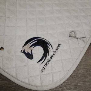 Quilt Baby Jumper Saddle Pad "Pacific Equine Sport" *gc, clean, v. stained, dingy, mnr hair, pills, snags