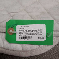 Quilt Baby Jumper Saddle Pad "Pacific Equine Sport" *gc, clean, v. stained, dingy, mnr hair, pills, snags
