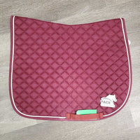 Quilt Jumper Saddle Pad, 1x piping *gc, clean, faded, pills, mnr hair, rubs, holey edges, puckers
