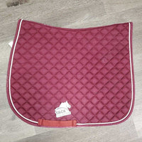 Quilt Jumper Saddle Pad, 1x piping *gc, clean, faded, pills, mnr hair, rubs, holey edges, puckers
