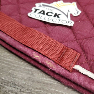 Quilt Jumper Saddle Pad, 1x piping *gc, clean, faded, pills, mnr hair, rubs, holey edges, puckers