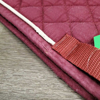 Quilt Jumper Saddle Pad, 1x piping *gc, clean, faded, pills, mnr hair, rubs, holey edges, puckers