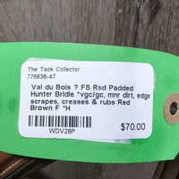 FS Rsd Padded Hunter Bridle *vgc/gc, mnr dirt, edge scrapes, creases & rubs
