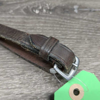 Pr Braided Reins *gc/fair, v.stiff, v.dry, loose stitching, edge scrapes
