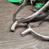 Light POW Spurs, Nylon & Leather Spur Straps *gc/fair, mismatched, scuffs, scrapes & dirt
