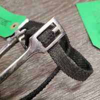 Light POW Spurs, Nylon & Leather Spur Straps *gc/fair, mismatched, scuffs, scrapes & dirt
