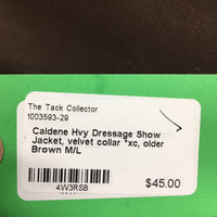 Hvy Dressage Show Jacket, velvet collar *xc, older
