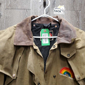 Short Oil Skin Jacket "General Paint" *gc, mnr hair, stains & rubs, older