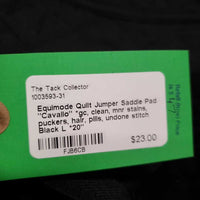 Quilt Jumper Saddle Pad "Cavallo" *gc, clean, mnr stains, puckers, hair, pills, undone stitch
