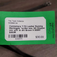 FS Leather Running Martingale *xc/like new, NO Stopper, mnr stiff & dirt
