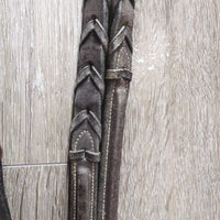 Rsd Padded Bridle, Braided Reins *gc, rubs, clean, scrapes, faded, tight keepers, faded, older?

