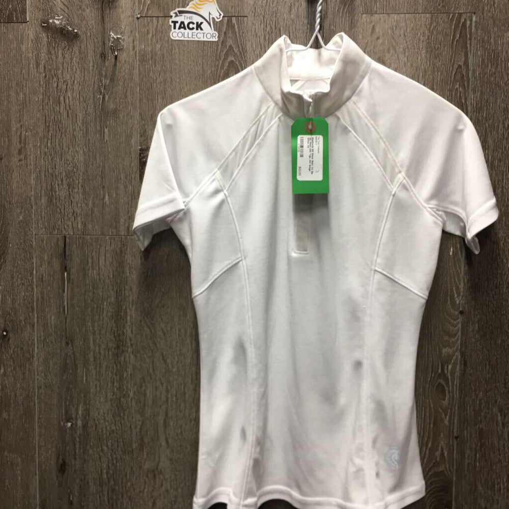 SS Show Shirt, 1/2 Zip Up, Mesh pits *vgc, mnr snags