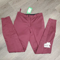 Fleece Lined Winter EuroSeat Breeches *gc, seam puckers, hairy & linty, broken belt loop, undone stitching
