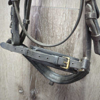 Soft Rsd Padded Bridle, Crank *gc/fair, N0 Flash, dirt, UNSTITCHED
