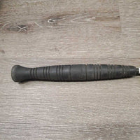 Dressage Whip, Thick Rubber Handle *gc/fair, rubs, snags, frays & dirt