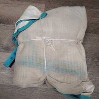 Stiff Mesh Fly Sheet, detach neck, 2 legs *gc/fair, tears, dirt, stains, dingy, 0/cut belly, undone stitch., mnr rubs, snags