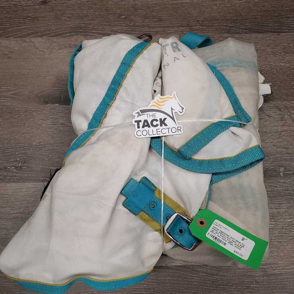 Stiff Mesh Fly Sheet, detach neck, belly, 2 legs *gc, dirt, stains, snags, undone stitch., mnr tears, dingy, stains