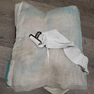 Stiff Mesh Fly Sheet, detach neck, belly, 2 legs *vgc, dirt, stains, threads, rubs, mnr holes, stretch. els, snags