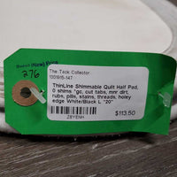 Shimmable Quilt Half Pad, 0 shims *gc, cut tabs, mnr dirt, rubs, pills, stains, threads, holey edge
