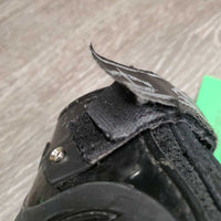 Pr Hind Boots, velcro *gc, clean, rubs, pills, faded, scratches, scuffs, separating velcro
