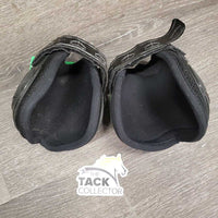 Pr Hind Boots, velcro *gc, clean, rubs, pills, faded, scratches, scuffs, separating velcro
