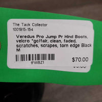 Pr Hind Boots, velcro *gc/fair, clean, faded, scratches, scrapes, torn edge
