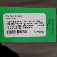 "XPro" Hind Boots, velcro *gc, clean, rubs, thin edges, faded, dirt, velcro: crumpled & curled edges
