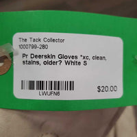Pr Deerskin Gloves *xc, clean, stains, older?
