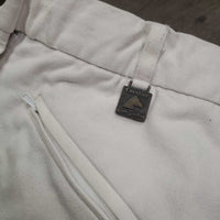 Hvy Full Leather Seat Breeches *gc, older, seam puckers, stains, dirty?discolored legs
