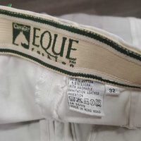 Hvy Full Leather Seat Breeches *gc, older, seam puckers, stains, dirty?discolored legs
