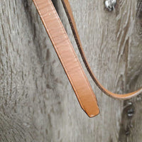 Rolled Leather Gaited In Hand Show Halter, Lead Shank, Chain Nose *gc, clean, older, edge rubs, stains, rubs
