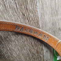 Rolled Leather Gaited In Hand Show Halter, Lead Shank, Chain Nose *gc, clean, older, edge rubs, stains, rubs
